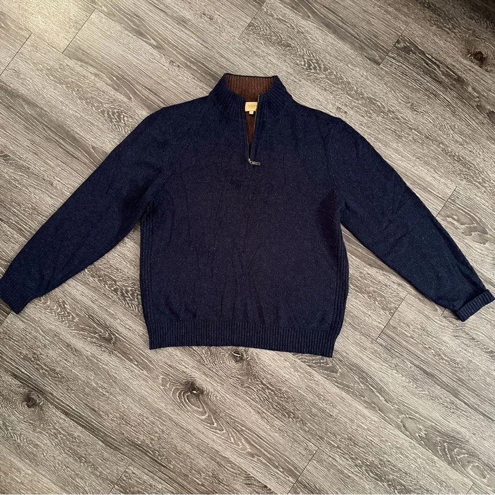Robert Talbott Carmel 1/4 zip lambswool sweater